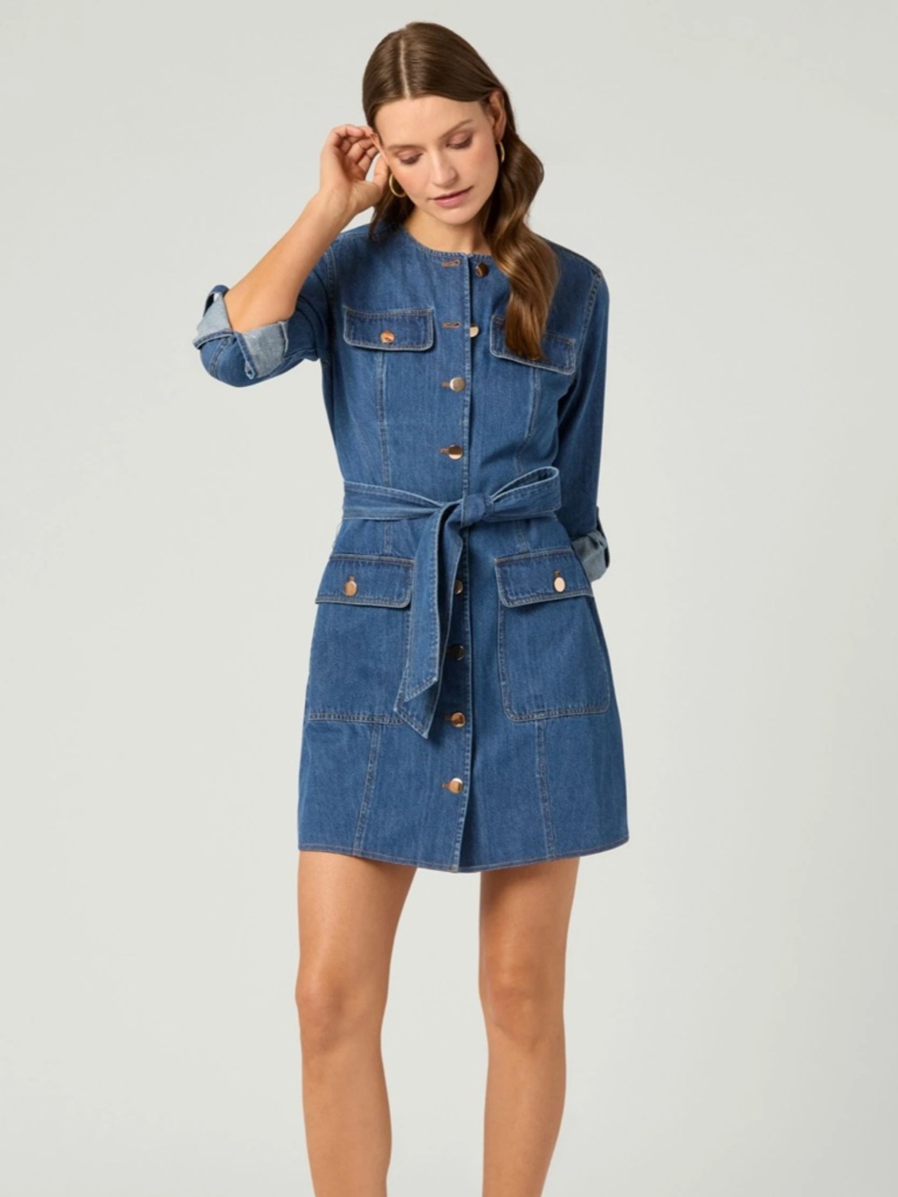 Shoshanna Virgo Denim Shirt Dress - NEW!
